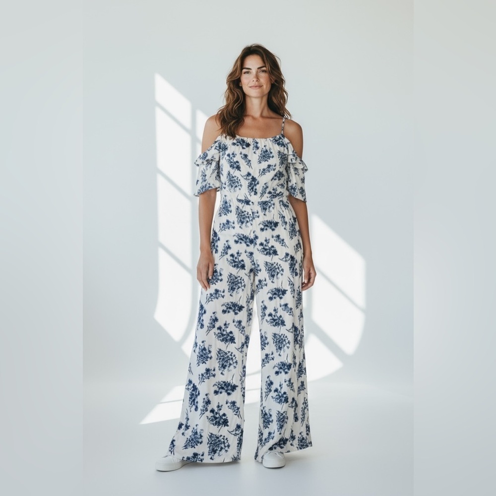 Venus Floral Off-Shoulder Jumpsuit